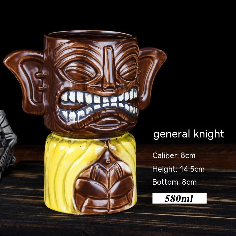 Creative Ceramic Cocktail Glass - Retro Style Multi-Design Drinkware