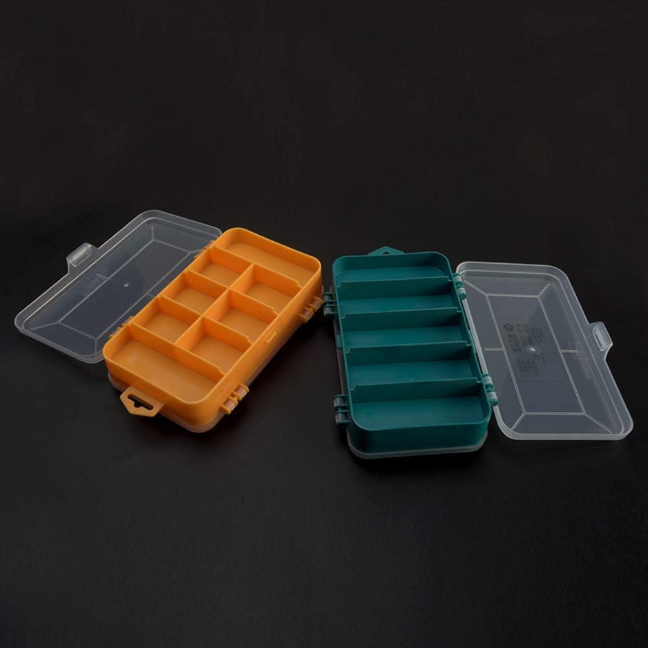 Double-Sided Screw Organizer Box - 13 Grid Hardware Storage Case - Yellow