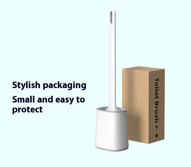 Multi-Functional Detachable Handle Toilet Cleaning Brush Set with Base - No Dead Angle TPR Soft Glue