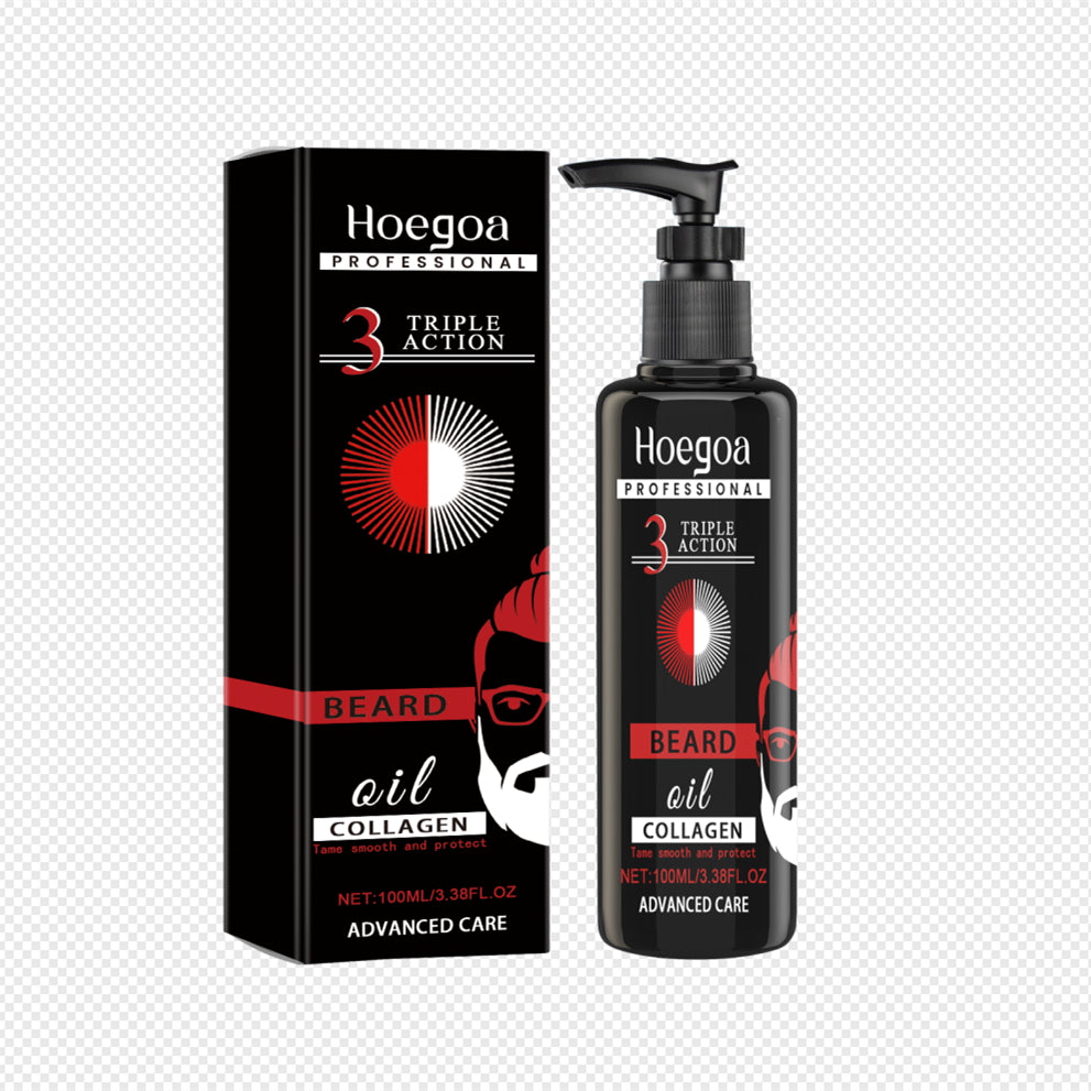 Men's Beard Oil with Collagen - Moisturizes & Promotes Growth - CJ