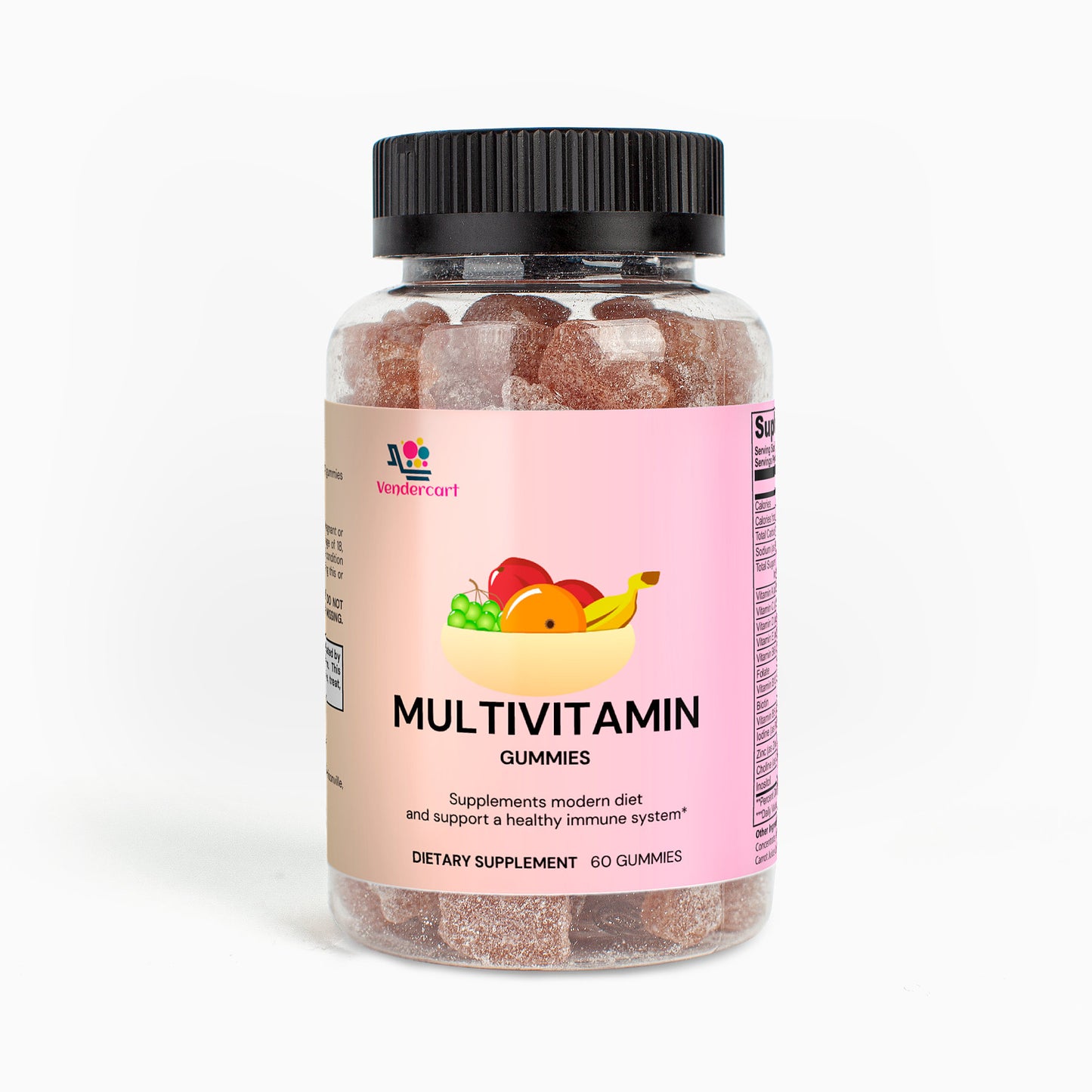 Multivitamin Bear Gummies - 60 Count Strawberry Flavored Supplements