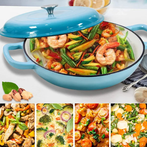 Enameled Cast Iron Dutch Oven, 3.8 Quart Oven Pot With Lid, Non Stick
