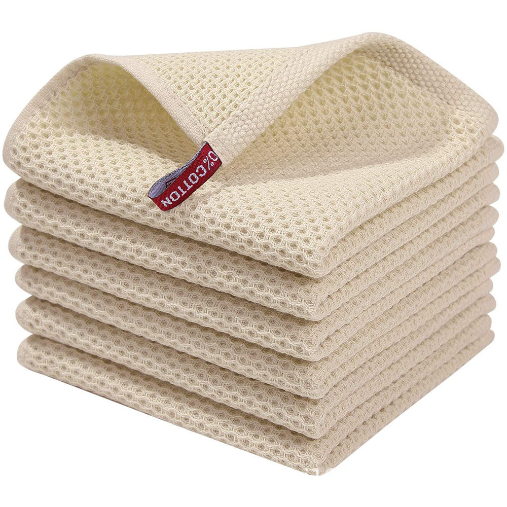 Cotton Honeycomb Dishcloths - Absorbent Thickened Kitchen Cleaning Cloths Set