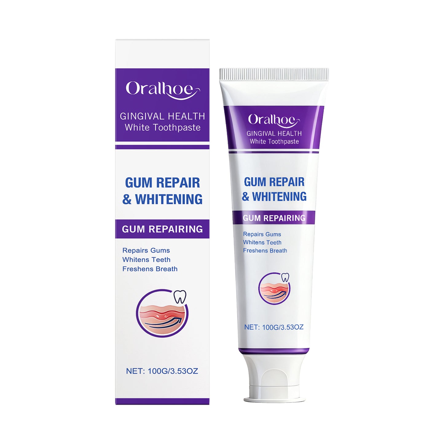 Brightening & Gum Care Toothpaste 100g - Fresh Breath & Tartar Prevention