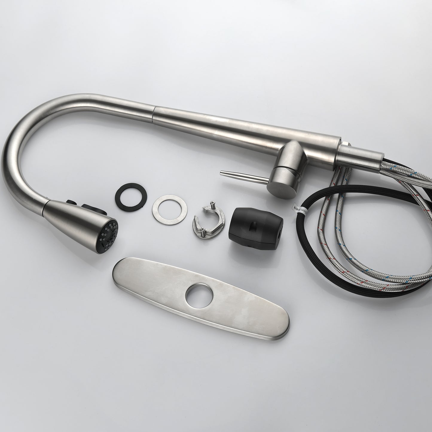 Stainless Steel Kitchen Faucet with Single Handle and Deck