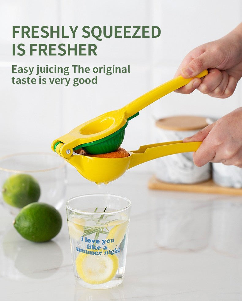 Metal 2-in-1 Lemon Squeezer - Sturdy Hand Juicer for Citrus