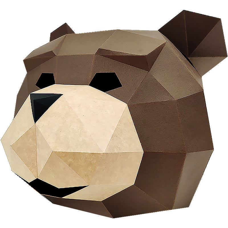 Handmade Teddy Bear Headgear Craft Kit - Creative DIY Party Mask