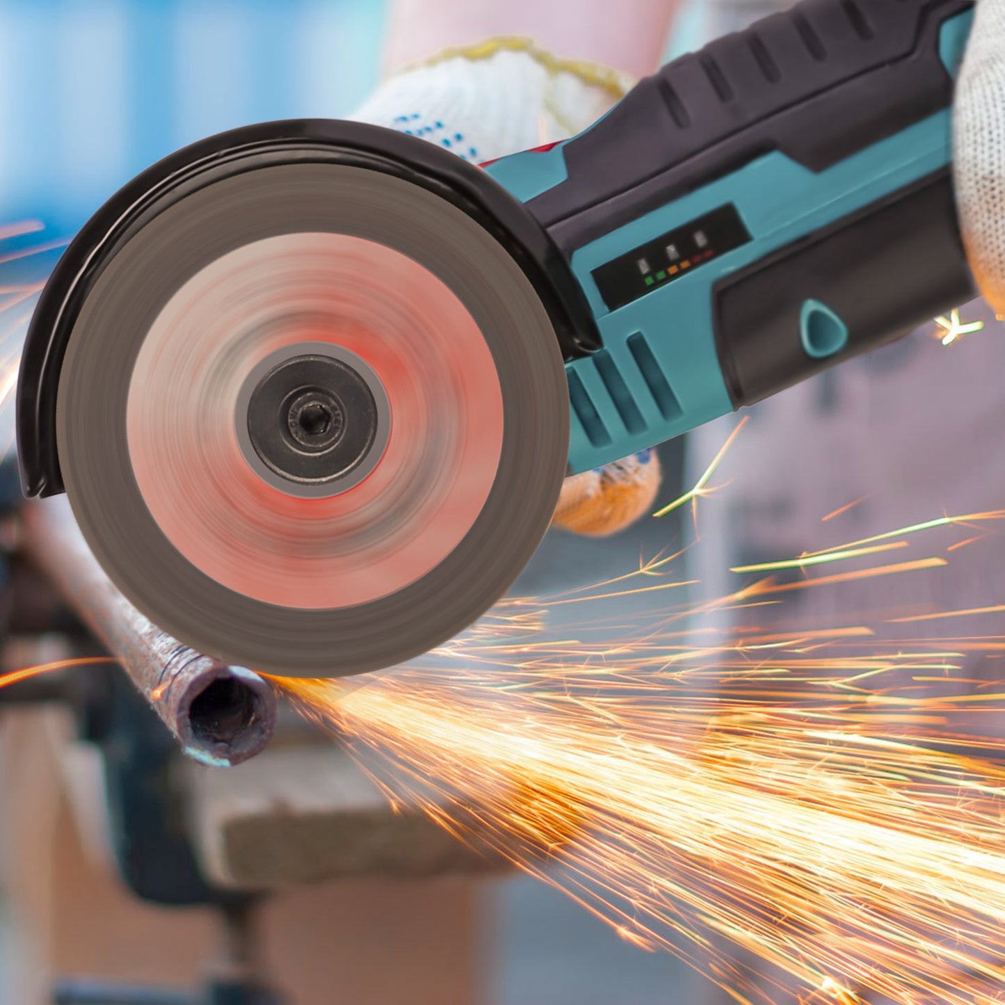 Cordless Mini Angle Grinder with 2 Batteries 3-Inch Polishing & Cutting Tool