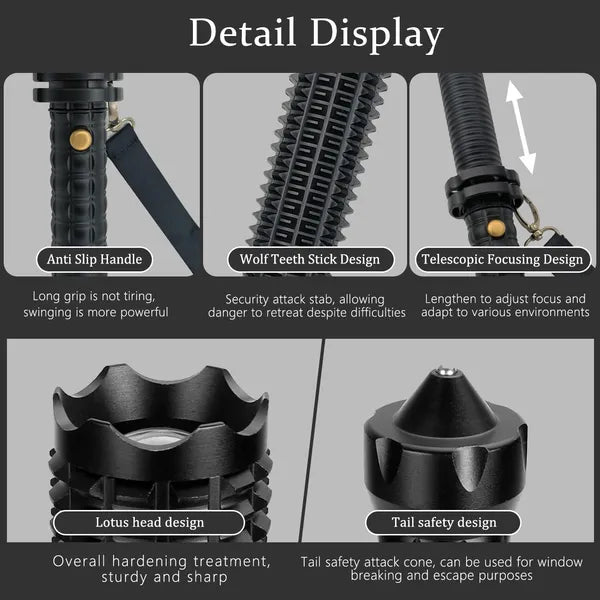 35000000LM Tactical Rechargeable LED Flashlight with Zoom