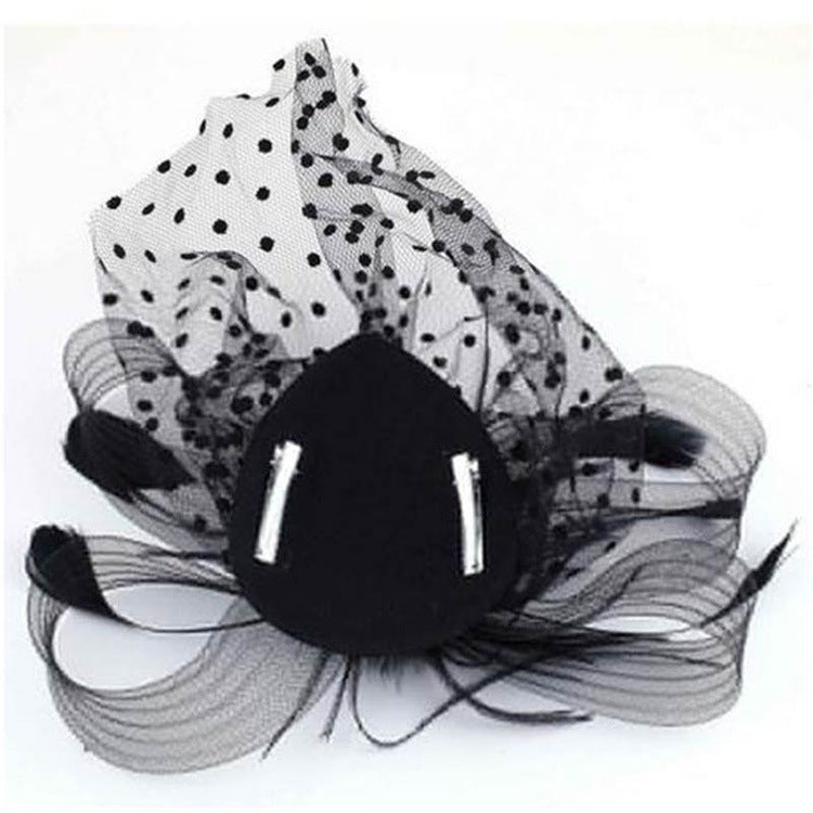 Feather Hair Flower Headdress Hairpin - Bridal