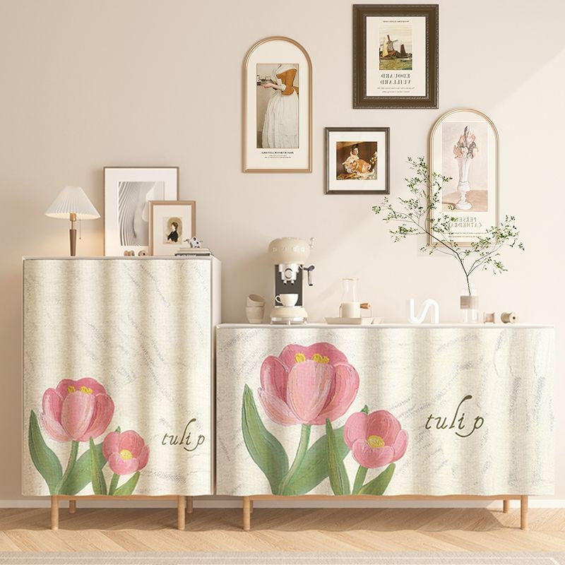 Punch-Free Kitchen Cabinet Shade Curtain - Home & Garden Textiles