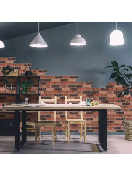 30pcs Waterproof 3D Faux Brick Wall Panels - Peel & Stick