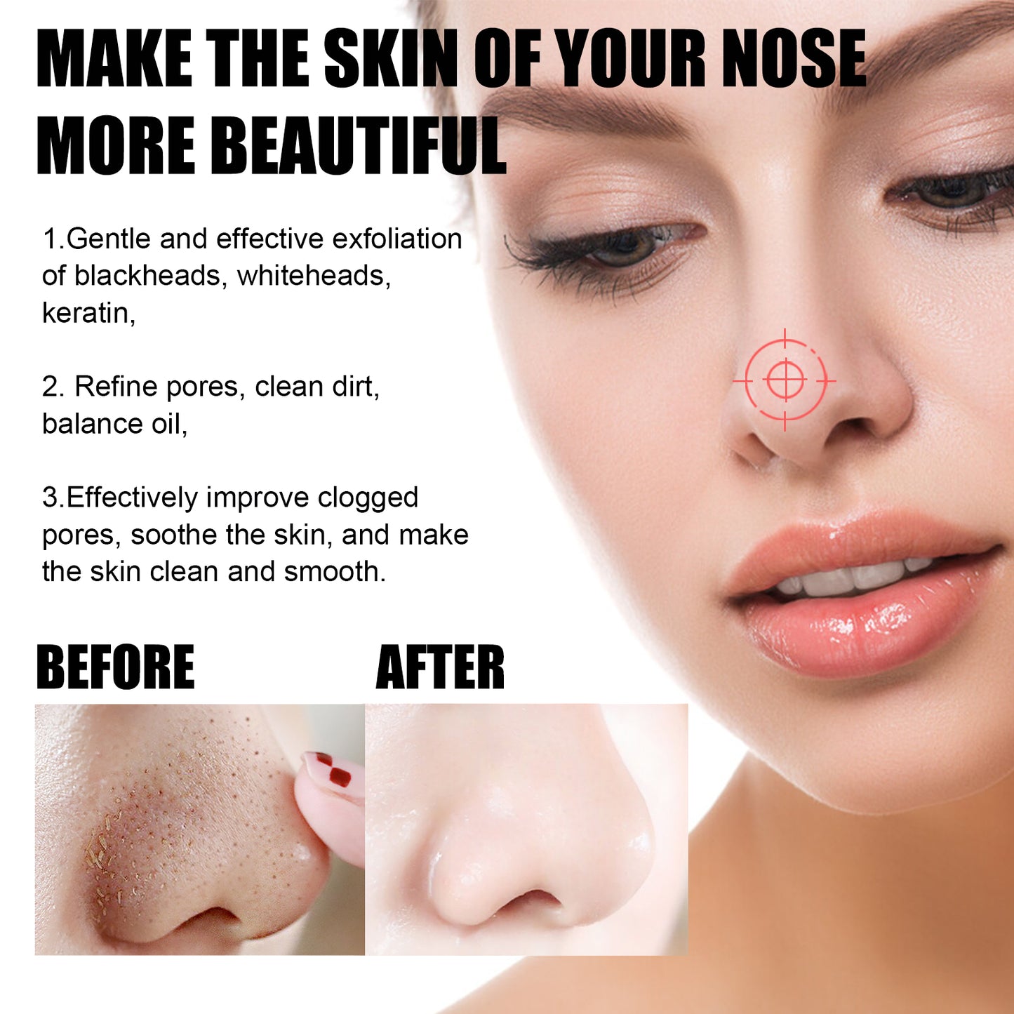 Blackhead Remover Cream Kit with 40 Pore Strips for Deep Pore Cleansing