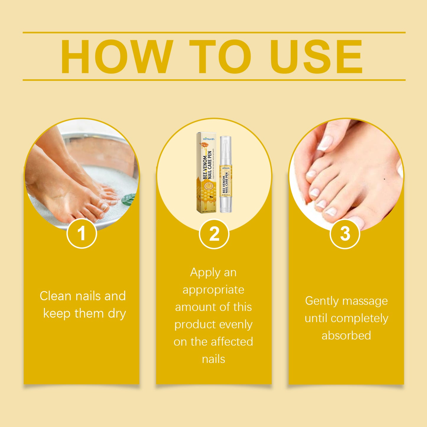 Bee Venom Nail Repair Pen - Nourishing Nail Care Treatment for Brittle Nails