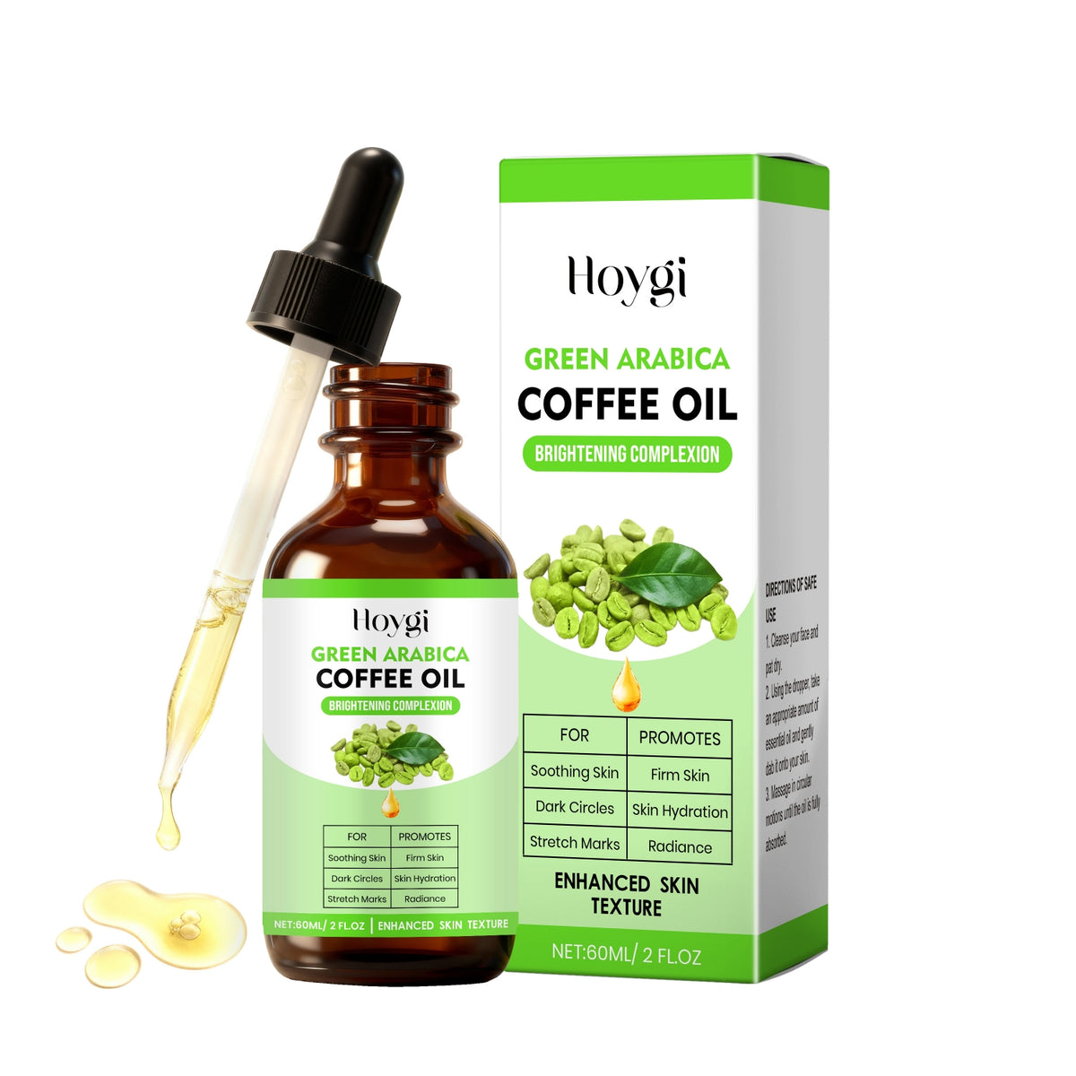 Green Arabica Coffee Oil 60ml - Skin Care Facial Oil for Healthy Glow