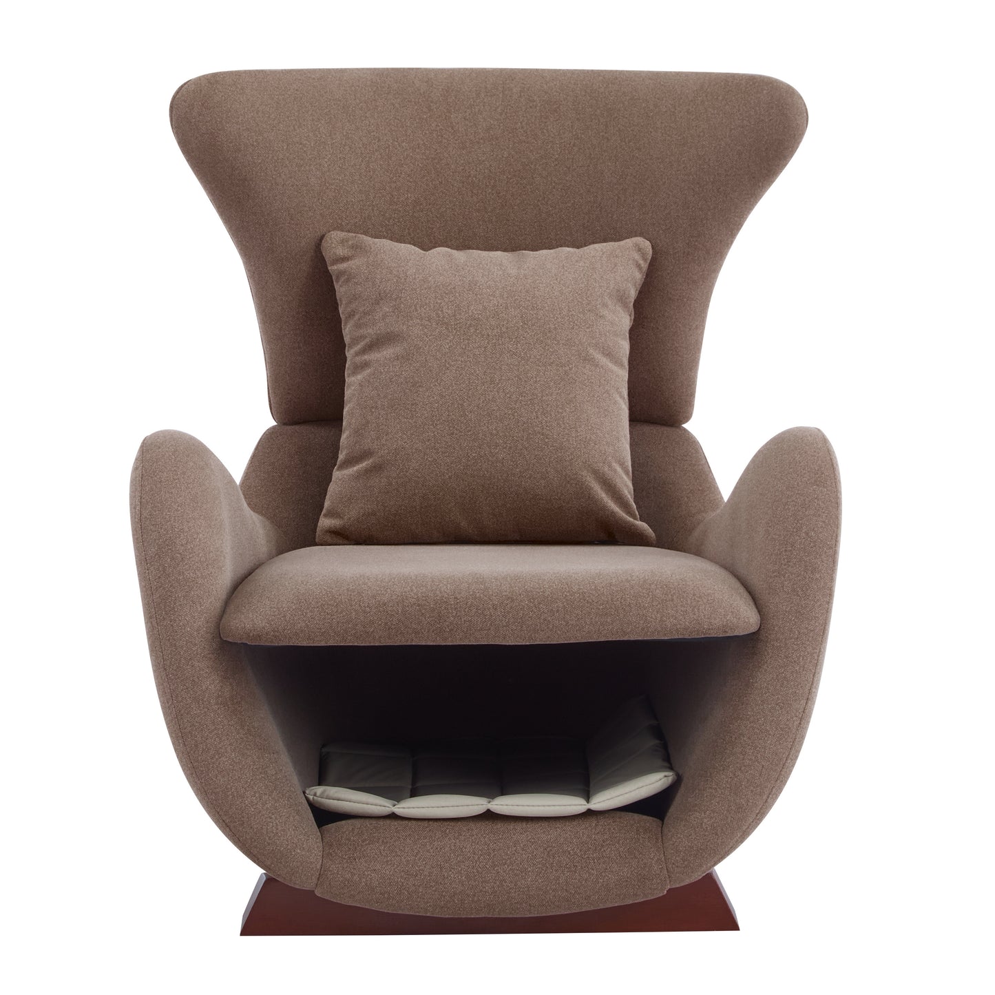 Modern Brown Polyester Accent Chair with Pet Storage - 330 lbs Capacity