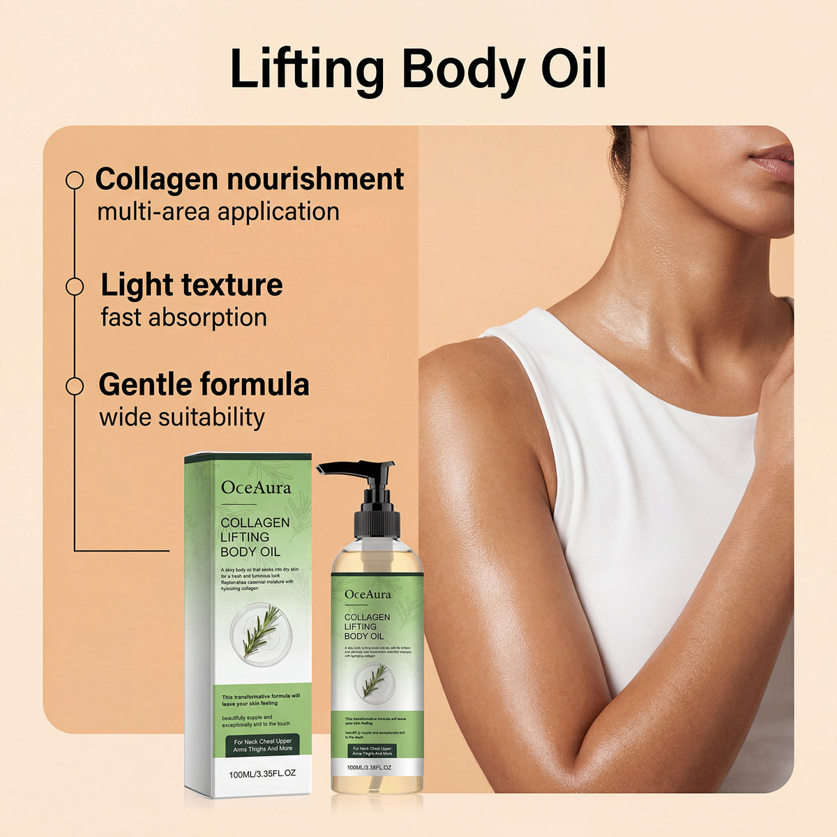 Body Massage Oil - Smooth & Glossy, 100ml
