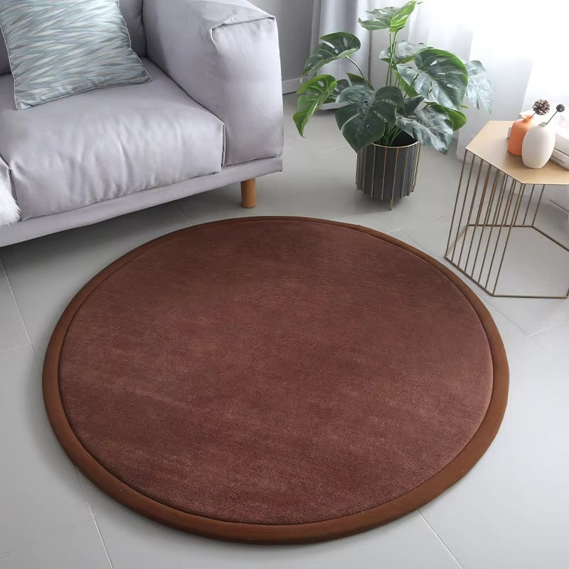 Round Thickened Polyester Floor Mat - Modern Minimalist Home Decor