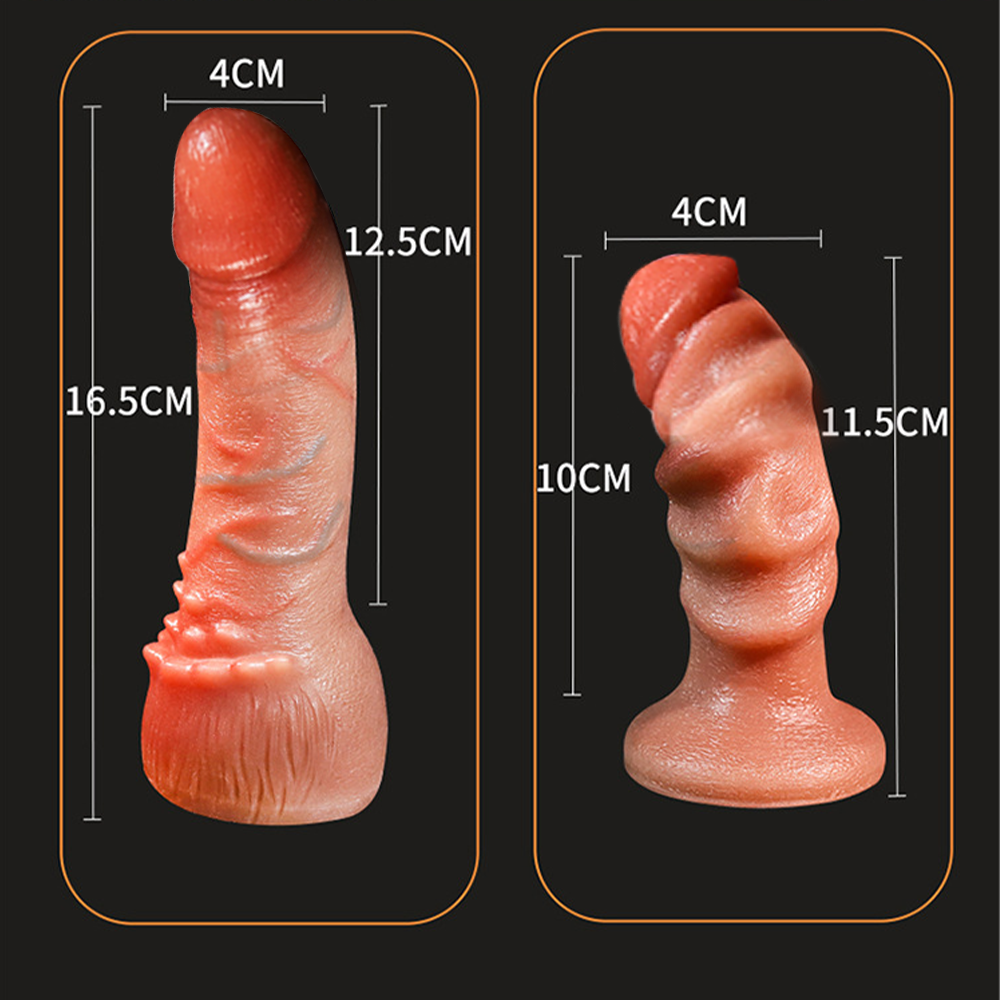 Vibrating Strap On Double Dildo for Lesbian Couples - Flesh