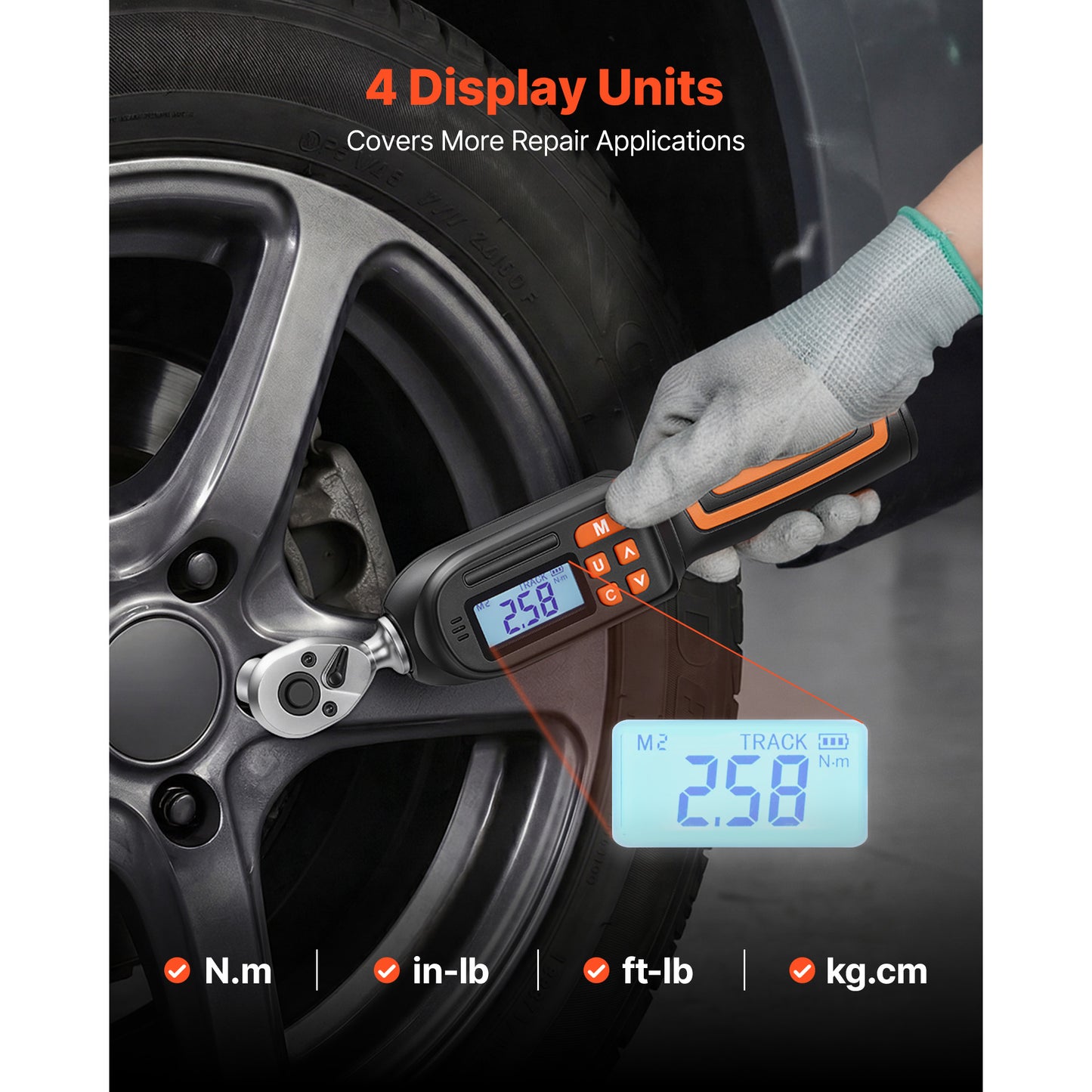 Digital Torque Wrench Set 1/4 Inch Drive 42-Piece Automotive Tool