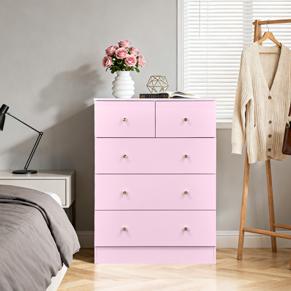25.98inx15.75inx35.83in LxWxH 4-Tier 5-Drawer Cabinet Drawer Dresser