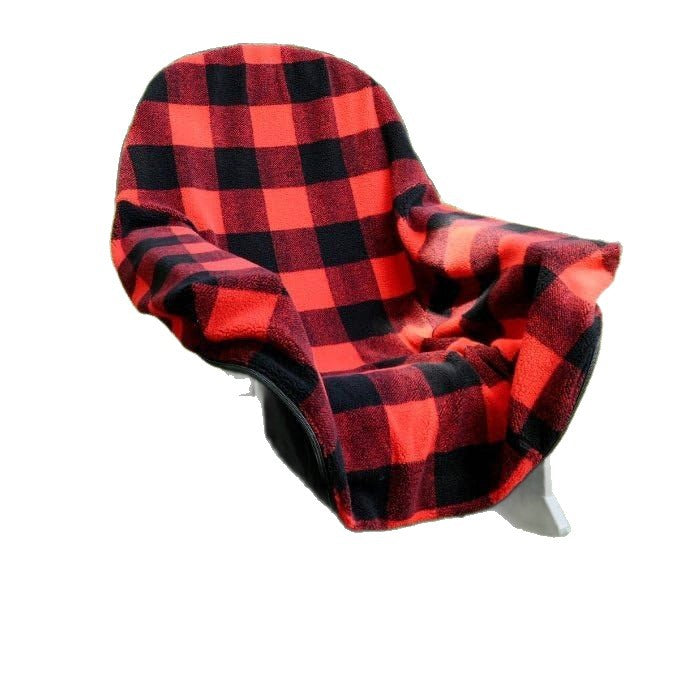 Red and Black Plaid Cotton Fleece Blanket - Modern Home Decor