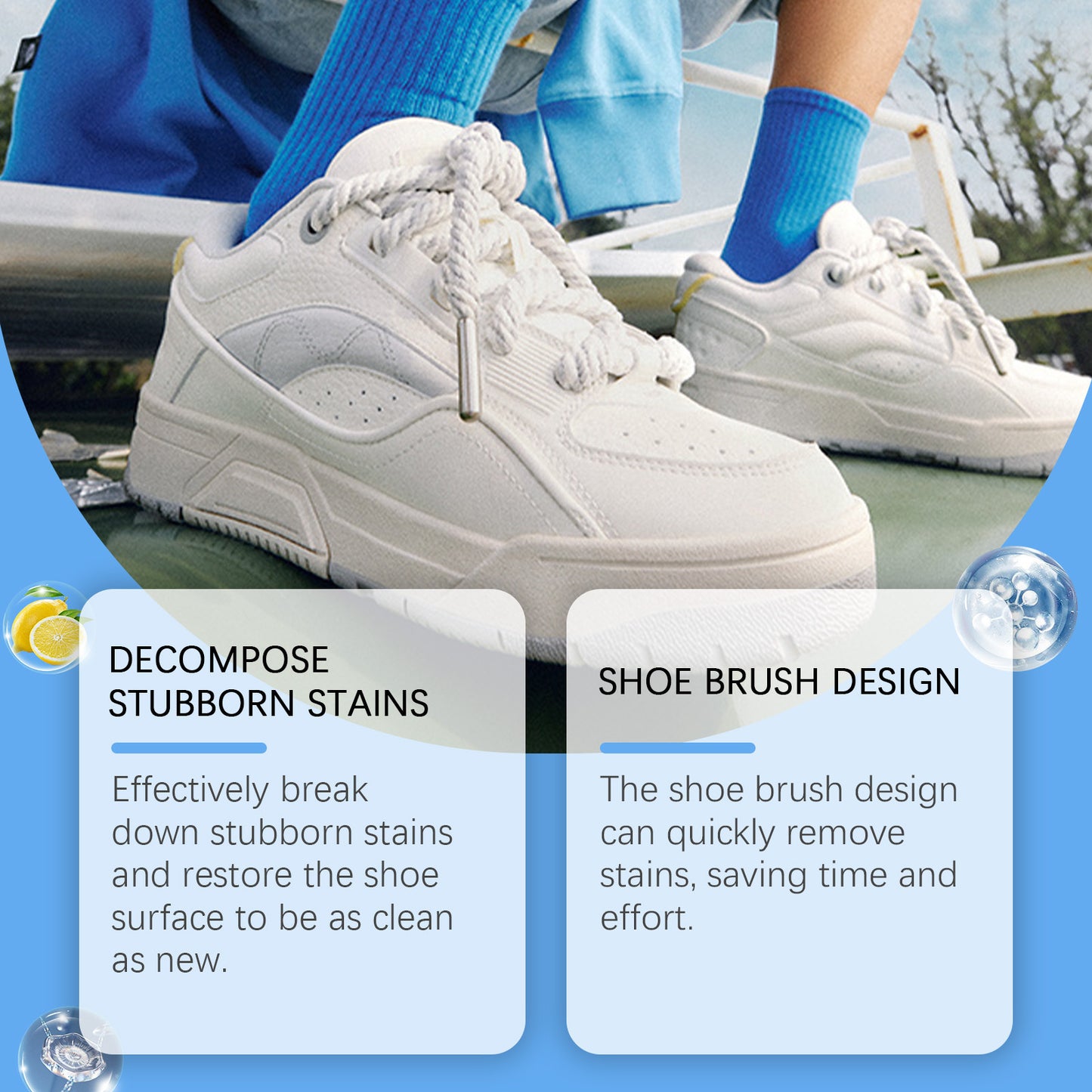 Shoe Cleaning Brush for Sneakers, Stain Removal & Shoe Care - 100ML