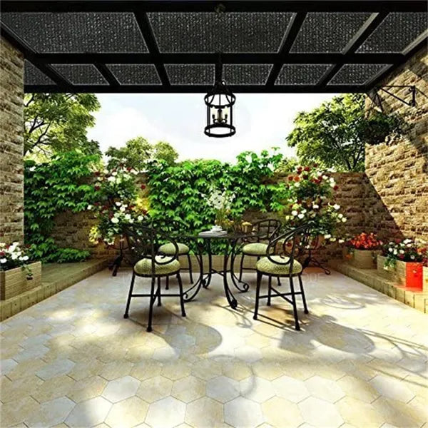 Black Shade Cloth - UV Resistant Mesh Fabric 8ft x 12ft