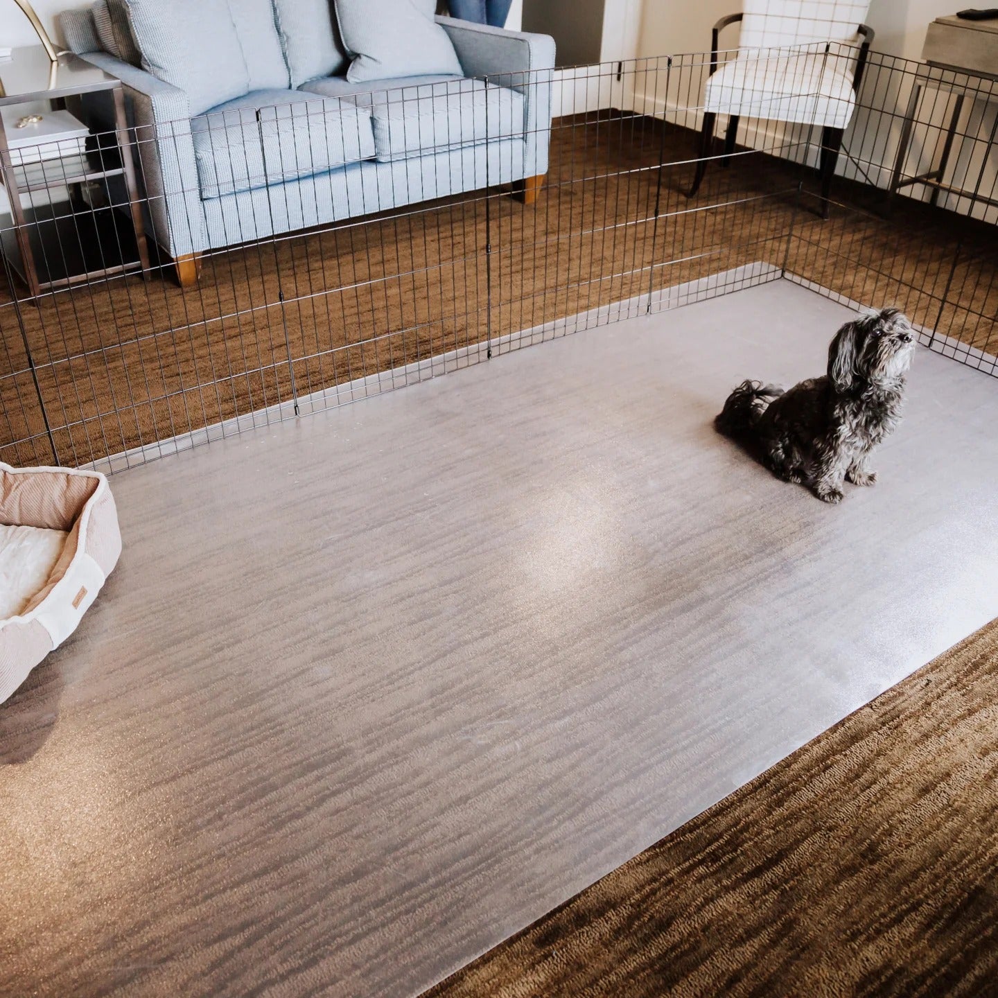Pet Floor Mat Waterproof Anti-Scratch PVC Dog Cat Feeding Area Kennel Protector
