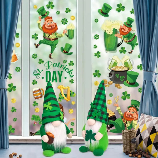 St. Patrick's Day Gnomes - 2 Pack Plush Lucky Shamrock Decor
