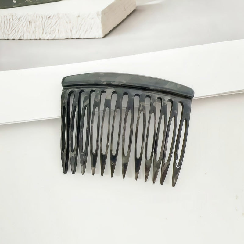 Leopard Print Hair Comb - Acetate Geometric Design