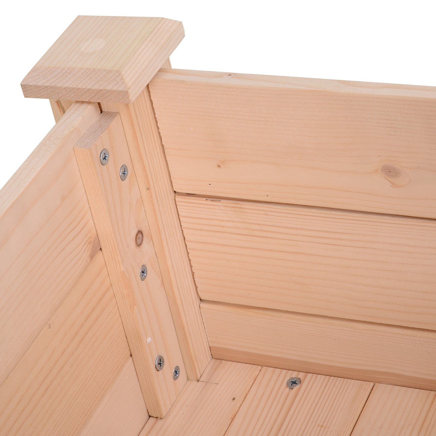 Raised Wooden Garden Bed with Legs for Vegetables Herbs Flowers - Natural Finish, 830x80x440 mm