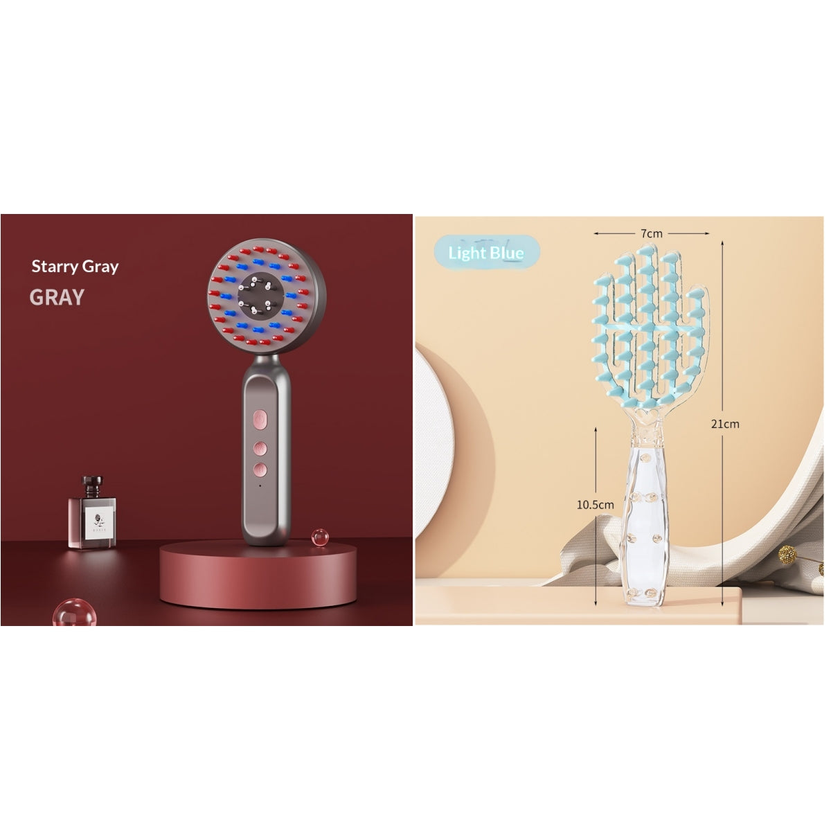 Electric Scalp Massage Comb – 3-Speed Hair Growth Roller