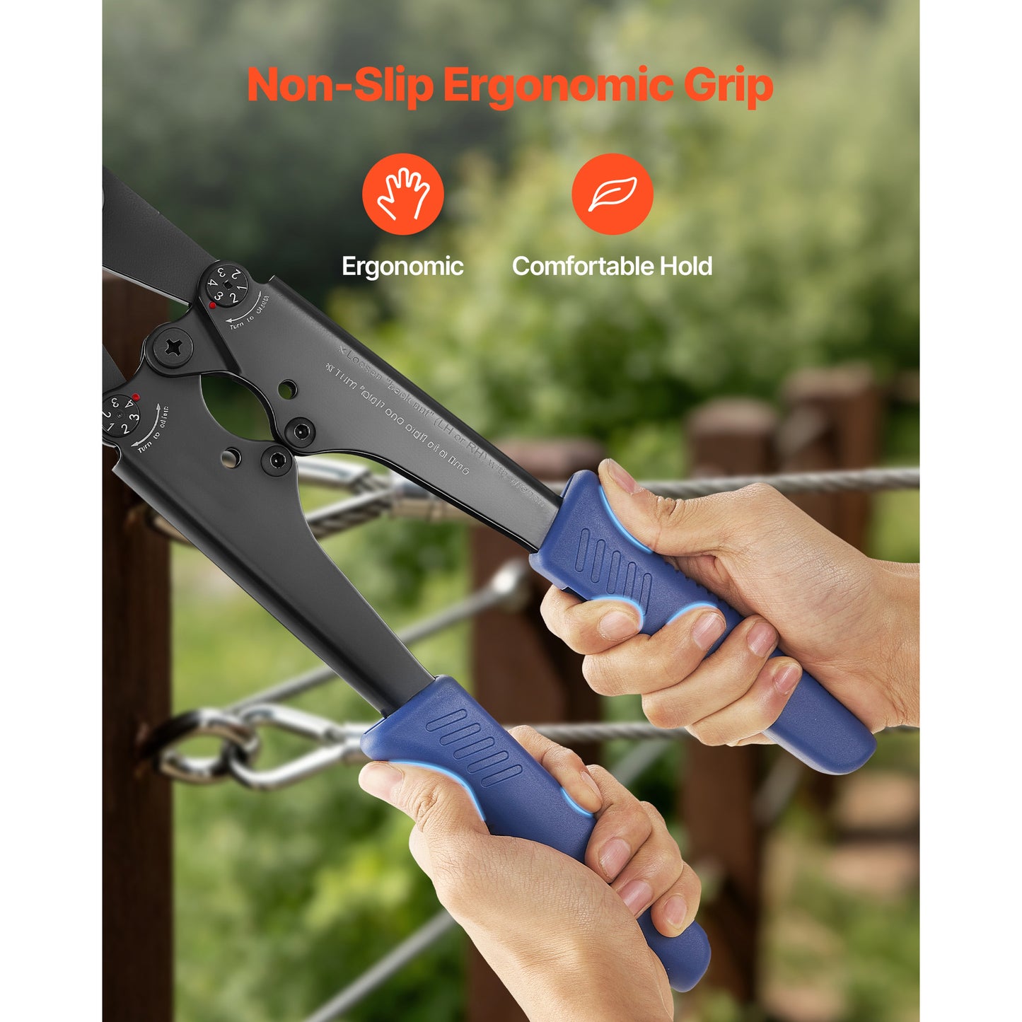 Crimping Tool for Steel Wire Rope and Copper Sleeves - Adjustable Force
