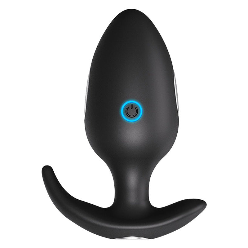 Wireless Remote Control Electric Shock Plug Massager - Black Silicone Adult Wellness