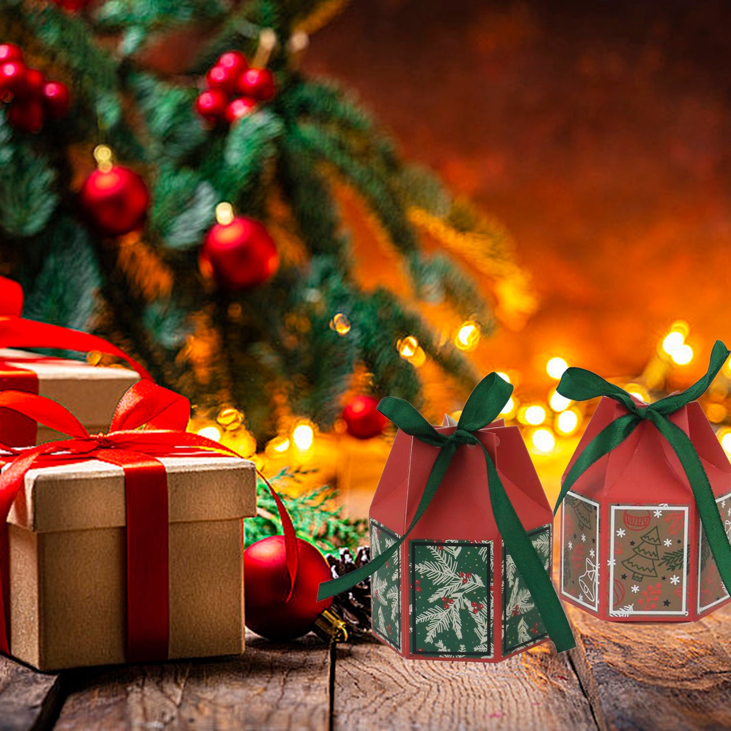 20 Christmas Gift Boxes - Holiday Party Supplies