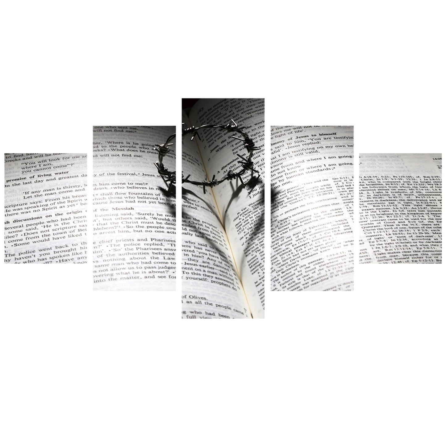Bible Wall Art Canvas Painting Set - Modern Decorative Religious Decor