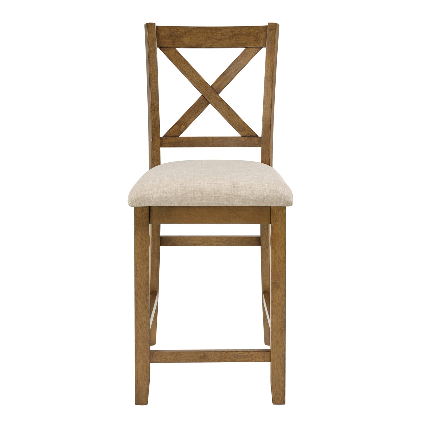 Set of 4 Wooden Counter Height Dining Chairs - Oak