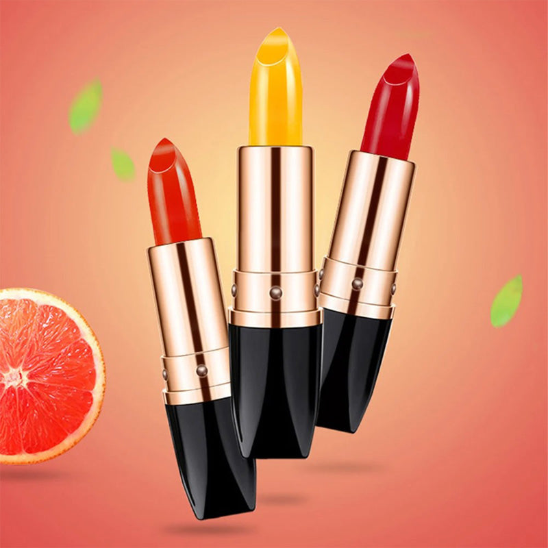 3-Piece Color-Changing Lipstick Set, pH Sensitive Moisturizing Lip Balm Gift
