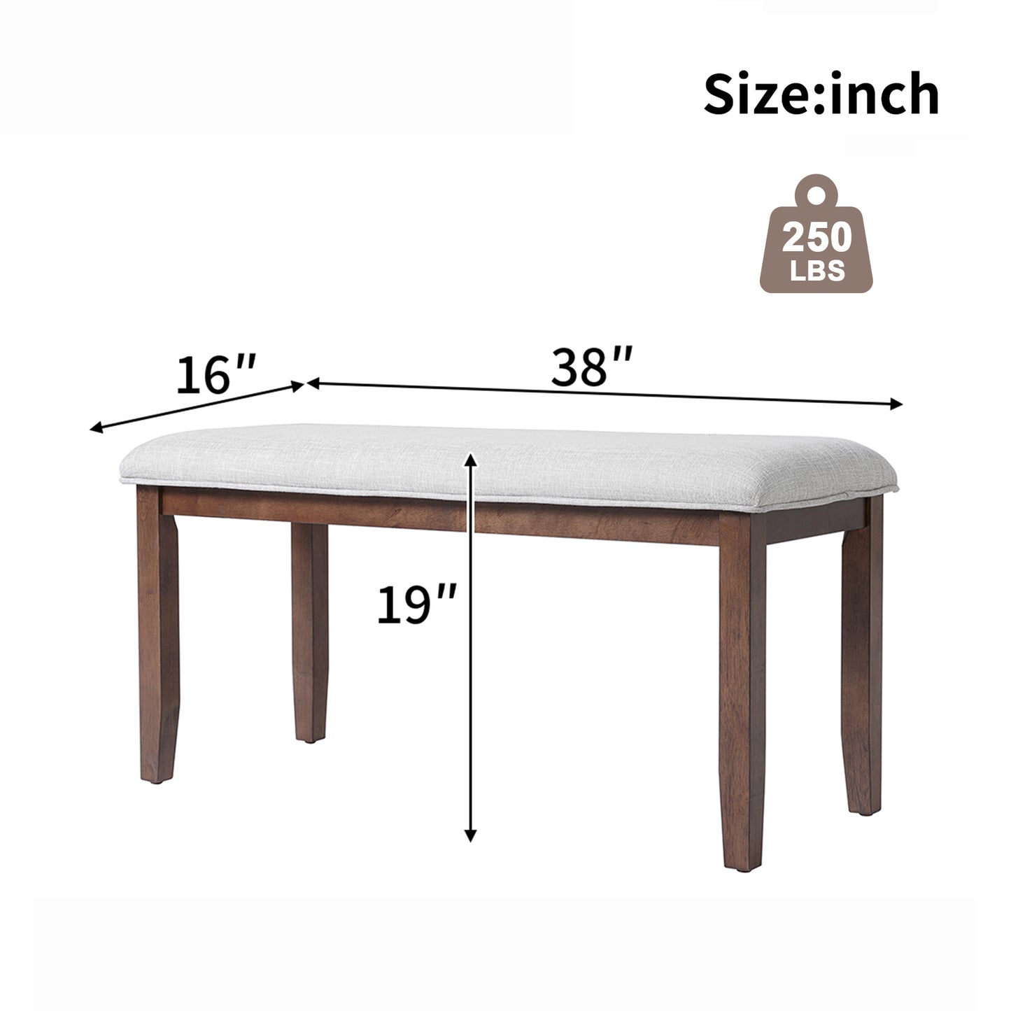 Upholstered Bench For Bedroom End Of Bed,38-inch Entryway Living