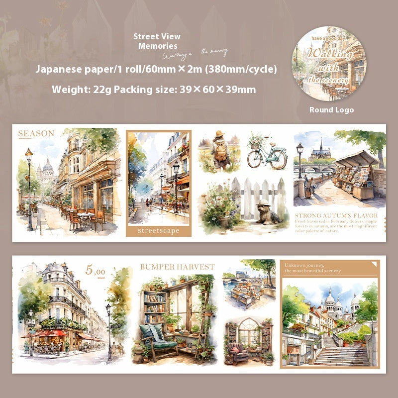 Decorative Landscape Tape Set - 6 Models for DIY Home & Garden Projects