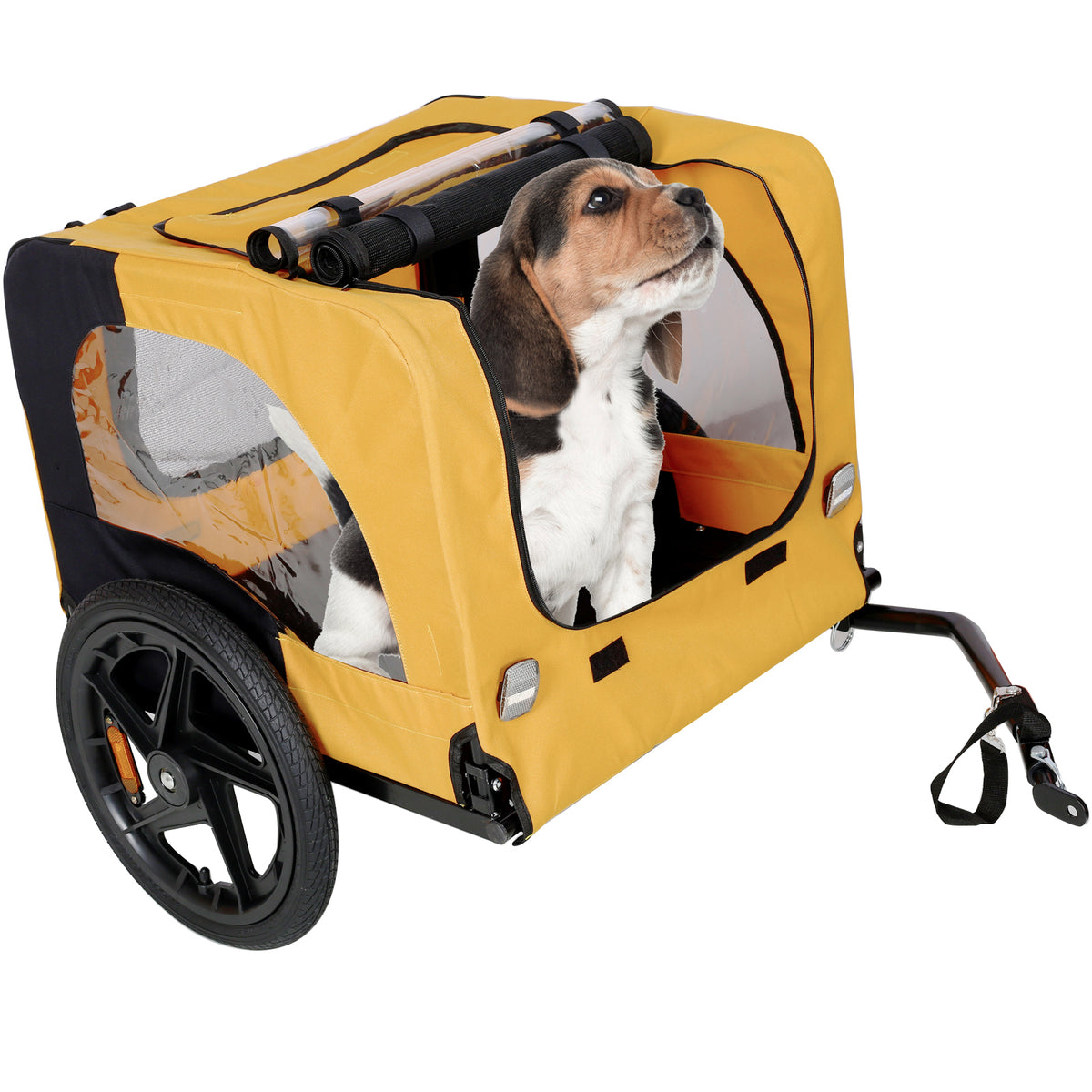 Heavy Duty Foldable Pet Stroller with Bicycle Tow - Waterproof Dog Carrier