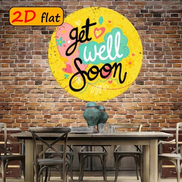Metal Tin Wall Decoration - 20 cm x 20 cm