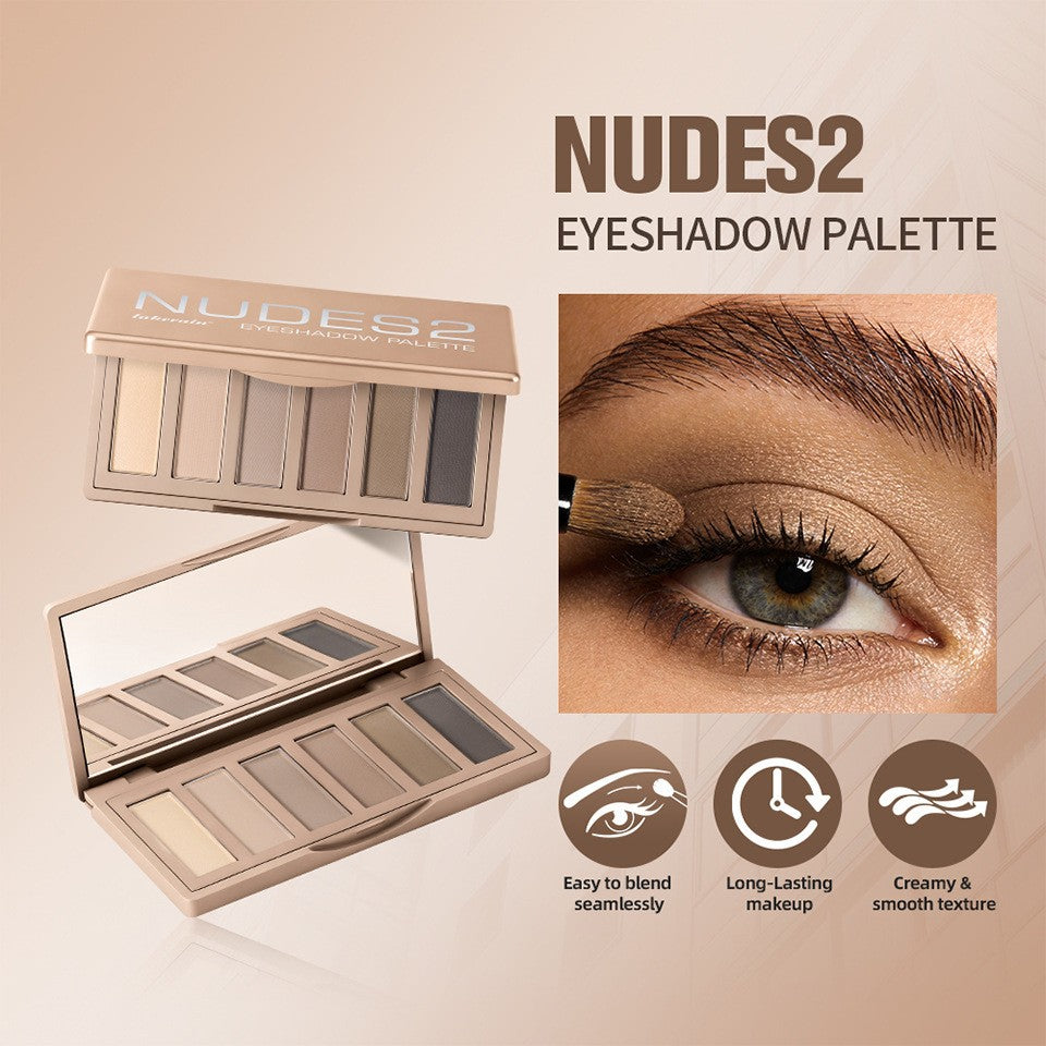 Six-Color Mini Matte Eyeshadow Palette for Natural Makeup