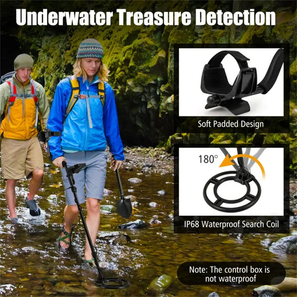 Waterproof Metal Detector with 4 Detection Modes - 10" Depth