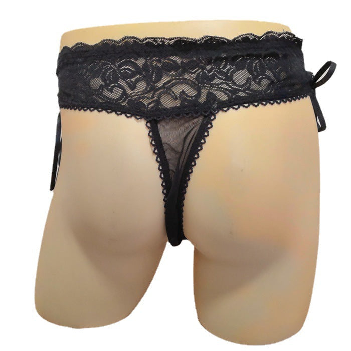 Men's Lace Panties Underwear with Temptation Style - Black, M-XXL