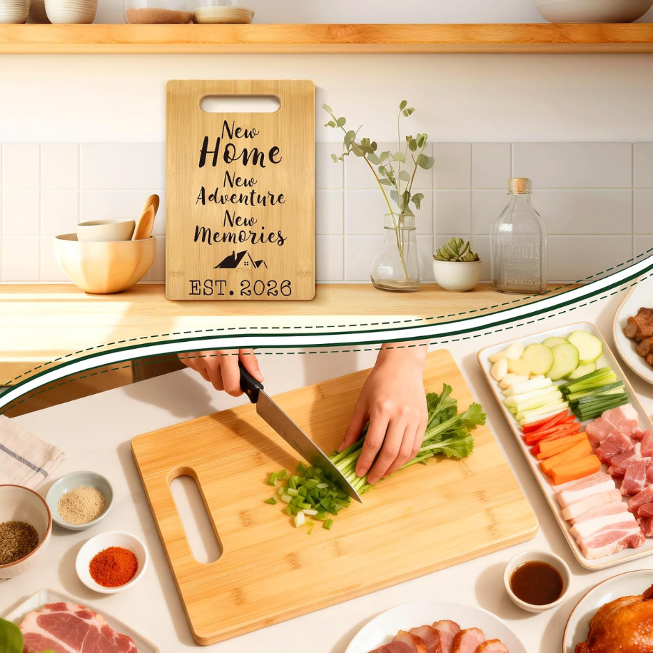 New Home Cutting Board - New Adventure & Memories 2026