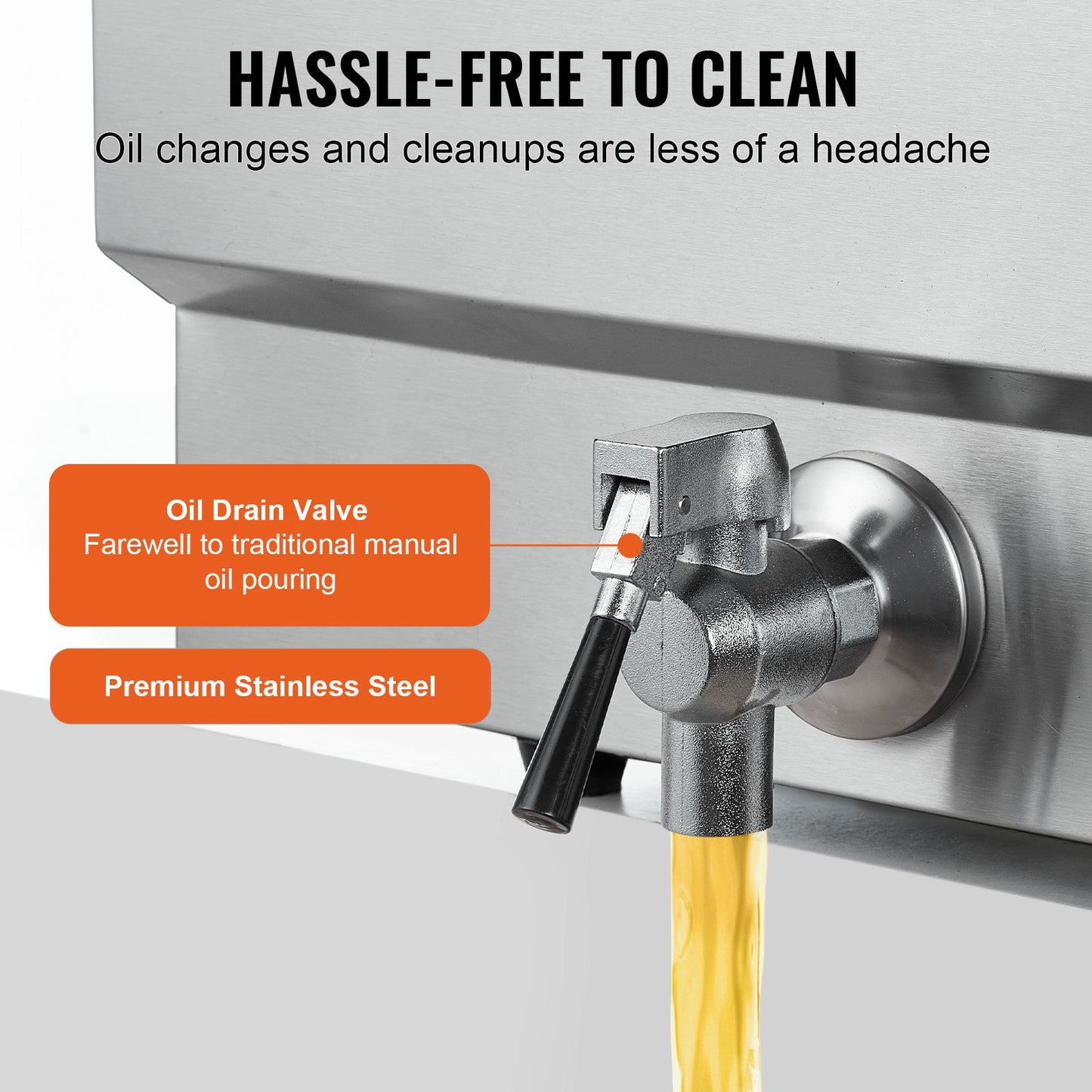 Commercial Electric Deep Fryer 3000W 30.6Qt / 29L Large Capacity Kitchen Appliance - Silver