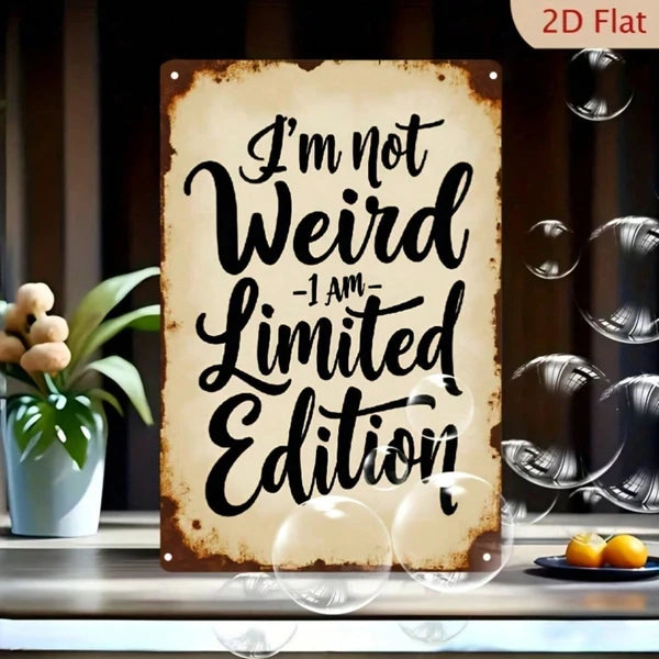 Funny Metal Tin Sign - I'm Not A Freak, Limited Edition Wall Decor