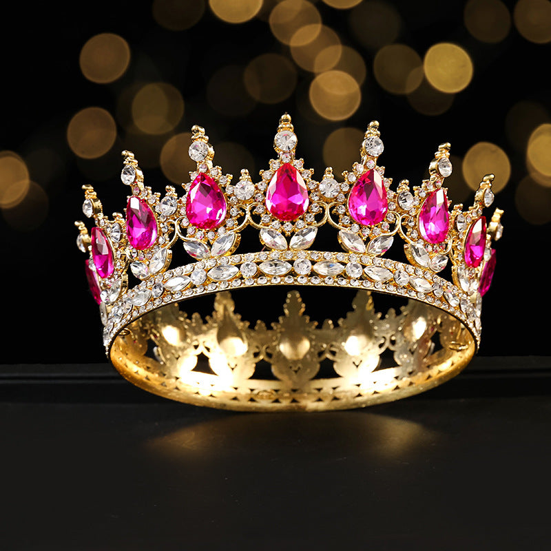 Crystal Crown Headband - Red & Multicolor